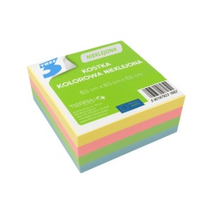 Notes kostka kolor nieklejona 85x85x35 TRES