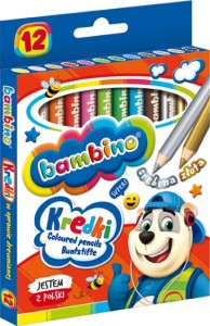 Kredki BAMBINO 12-kol w drew.+temp.