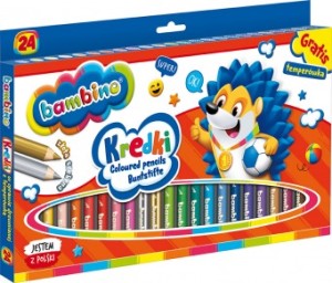 Kredki BAMBINO 24-kol w drew.+temp.