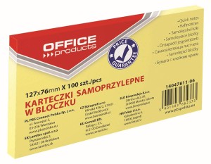 Notes samoprzylepny 127x76 OFFICE PRODUCTS (1szt)