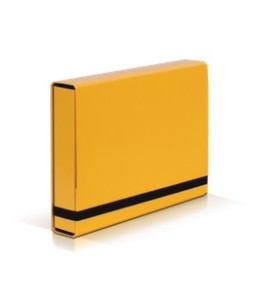 Teczka A4/4cm BOX CARIBIC ŻÓŁTA 341/28