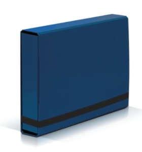 Teczka A4/4cm BOX CARIBIC NIEBIESKA