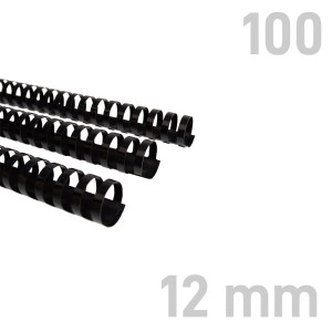 Grzbiet 12mm do bind.CZARNY (100szt)