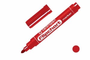 Marker flipchart Centropen okrągły czerwony