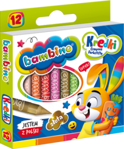 Kredki BAMBINO świecowe 12-kolor.