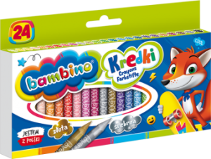 Kredki BAMBINO świecowe (24-kol.)