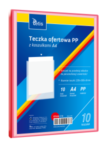 Teczka ofert.A4 10 kosz.CZERW (BT630-C10) TETIS