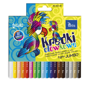Kredki TETISKI OKRĄGŁE JUMBO 18-kol (KO002-JD)