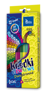 Kredki TETISKI trójk.dwustr.24-kol (KT005-AB)