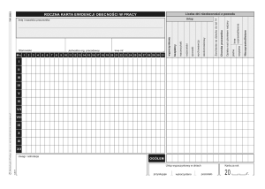 Roczna karta ewid.obecn.w pracy (50szt) (508-3)