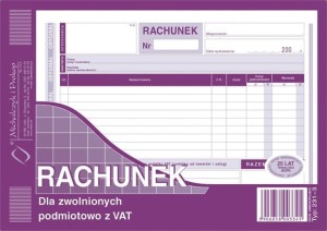 Rachunek A5 zw.z VAT(poz.) (231-3)