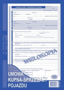 Umowa kupna sprzedaży pojazdu (650-1)