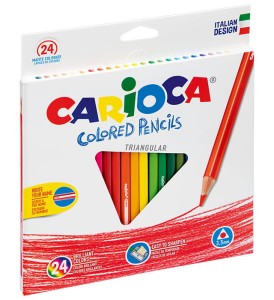 Kredki ołówkowe trójkątne Carioca 24 kol (42516)