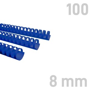 Grzbiet 8mm do bind.NIEBIESKI (100szt)