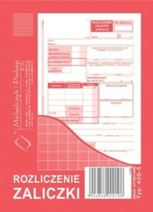 Rozliczenie zaliczki A6 (409-5)