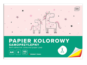 Zeszyt papierów kolorowych samoprzyl.A4 INTERDRUK