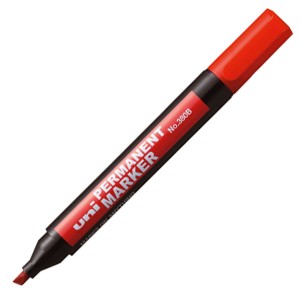 Marker ścięty No.380B UNI CZERWONY