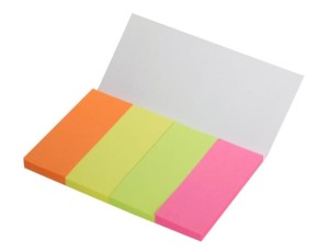 Zakładki indeksujące 20mm/50mm (4szt) NEON INFO