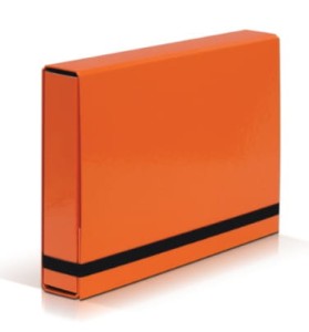 Teczka A4/4cm BOX CARIBIC POMARAŃCZ