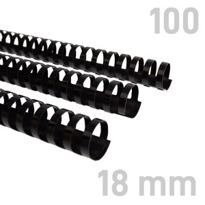 Grzbiet 18mm do bind.CZARNY (100szt)